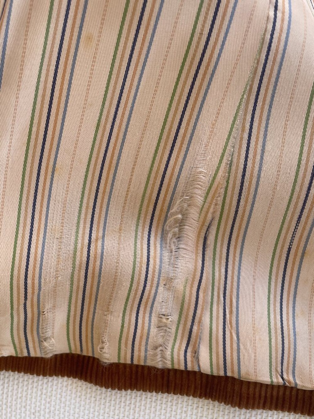 Vintage 80s TICA Chestnut Brown Corduroy Blazer Size 6 Stripe Lining - Picture 9 of 12